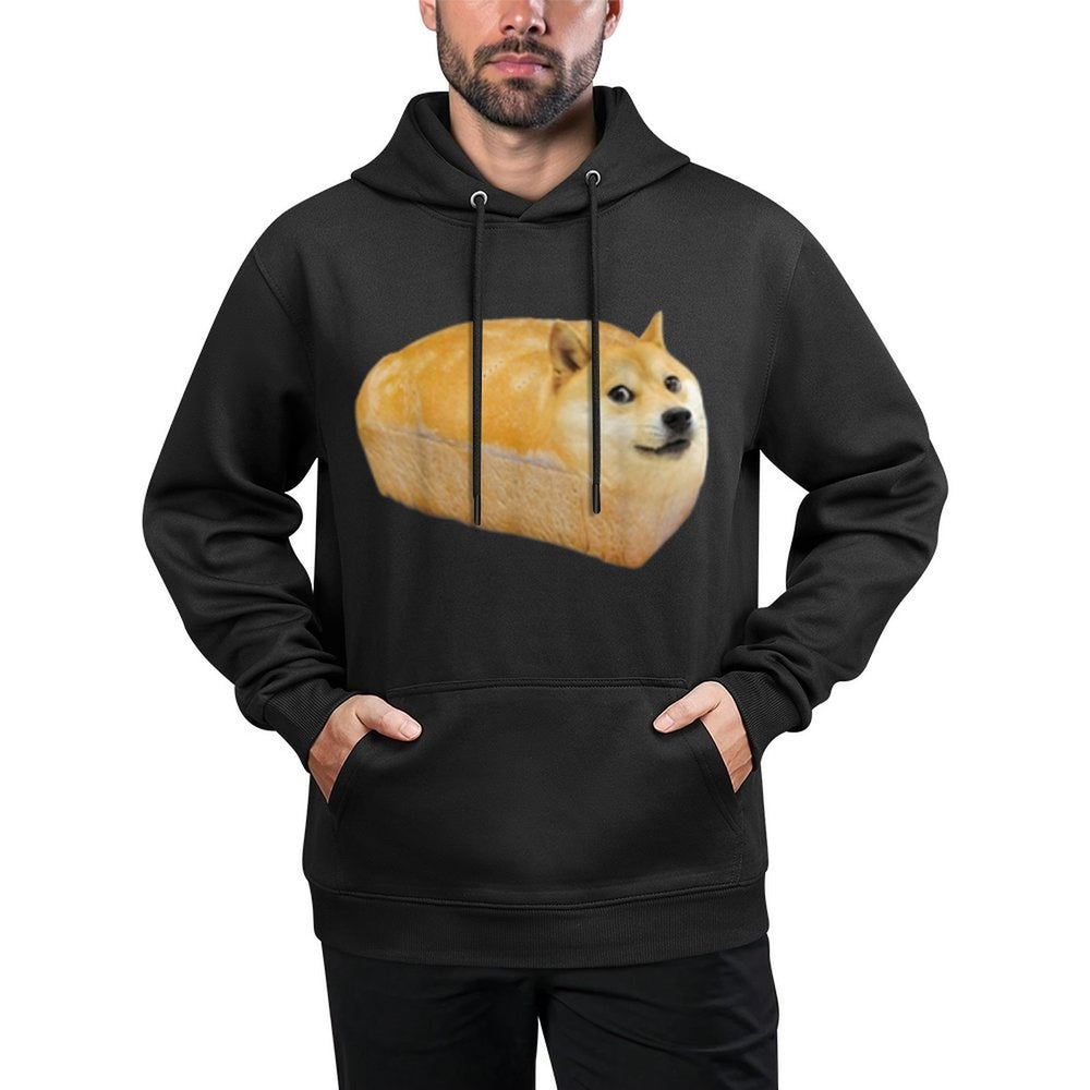Funny Shiba Inu Doge Bread Meme Colorfast Hoodie