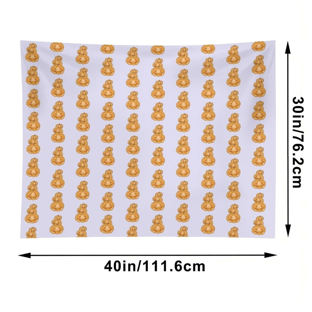 Pumpkin Totem Trio Tapestry