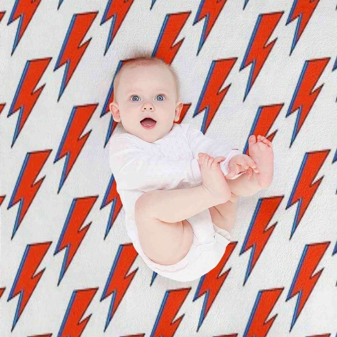 David Bowie Lightning Bolt Versatility Throw Blanket