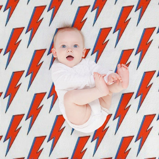 David Bowie Lightning Bolt Versatility Throw Blanket