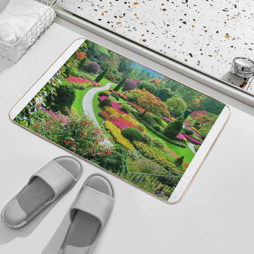 Butchart Gardens BC, Canada in The Fall  Toxin-Free Bath Mat