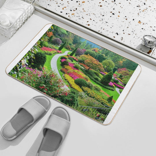 Butchart Gardens BC, Canada in The Fall  Toxin-Free Bath Mat