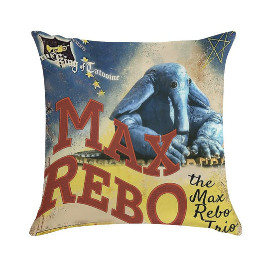 Vintage Style Fan Art Max Rebo Concert Poster Soft Gift Ready Throw Pillow