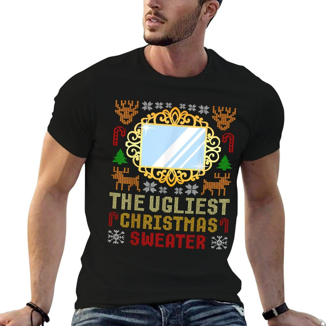 The Ugliest Ugly Christmas Sweater With Mirror Funny Xmas  Graphic-printed T-Shirt