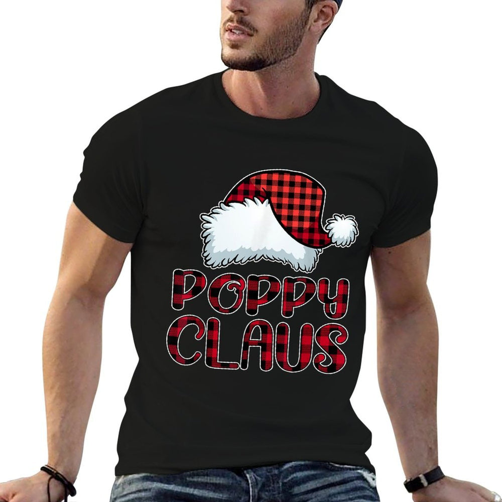 Poppy Claus Christmas Lights Pajama Family Matching  Relaxed-fit T-Shirt