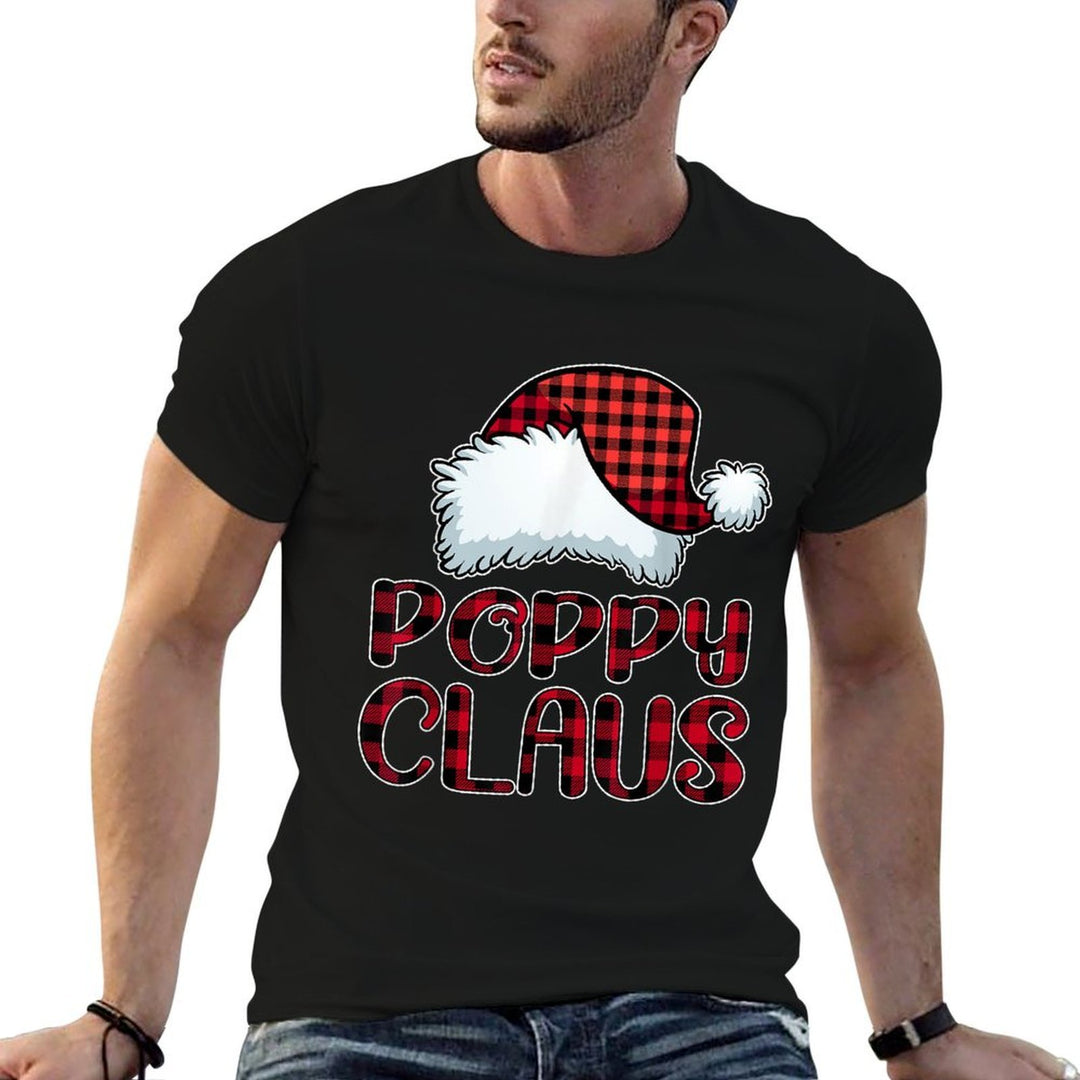 Poppy Claus Christmas Lights Pajama Family Matching  Relaxed-fit T-Shirt