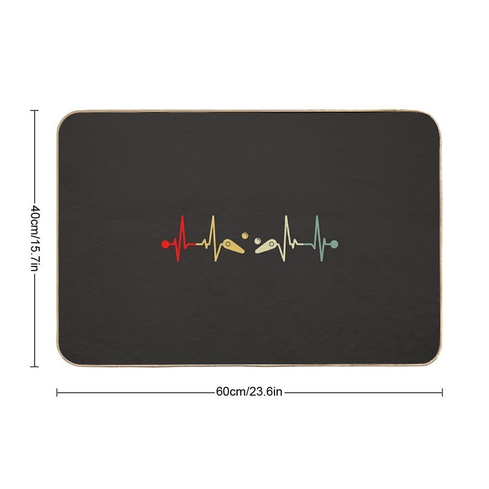 Pinball Machine Heartbeat Vintage Durable Bath Mat