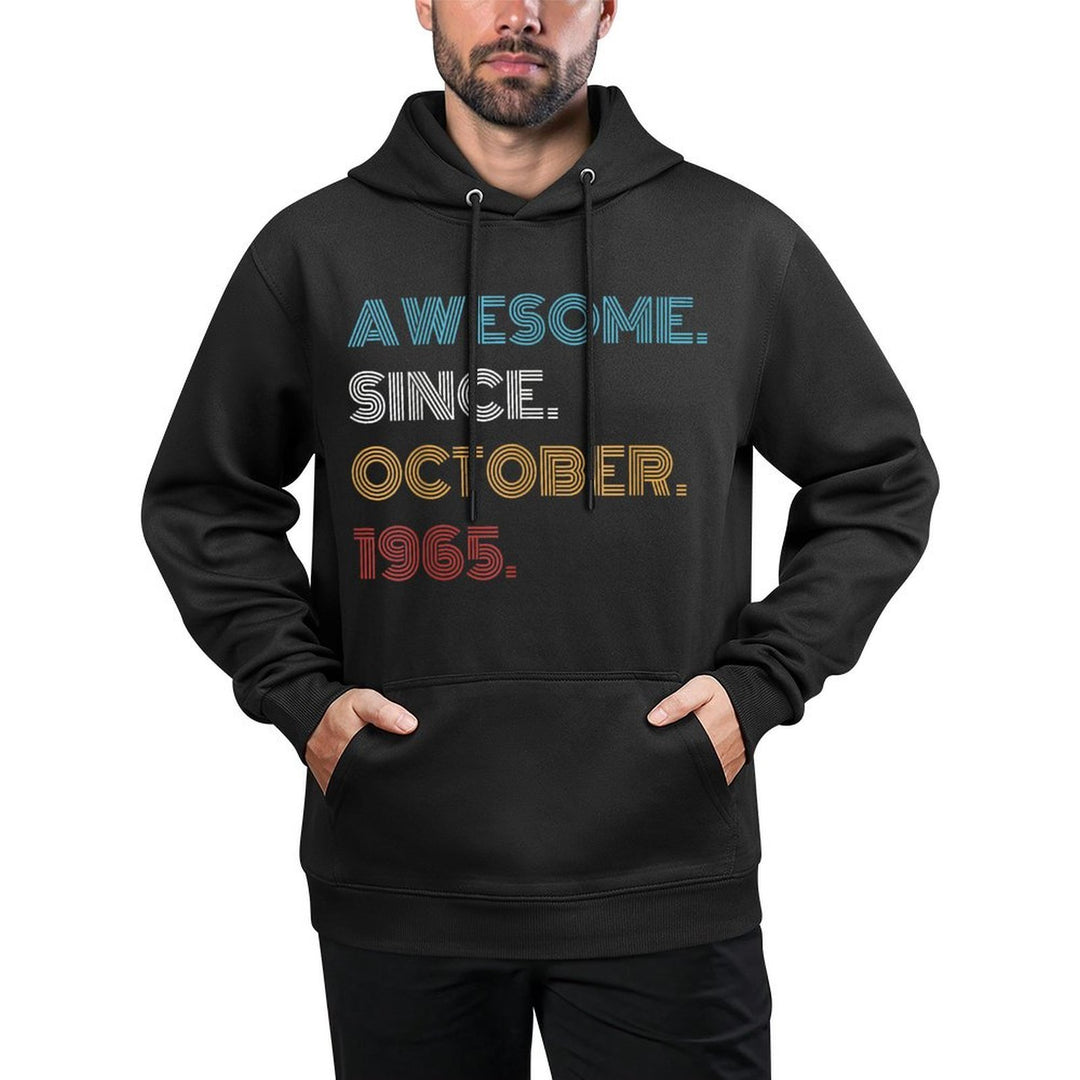 60 Years Old Awesome Since October 1965 60th Birthday Moisture-Wicking Hoodie