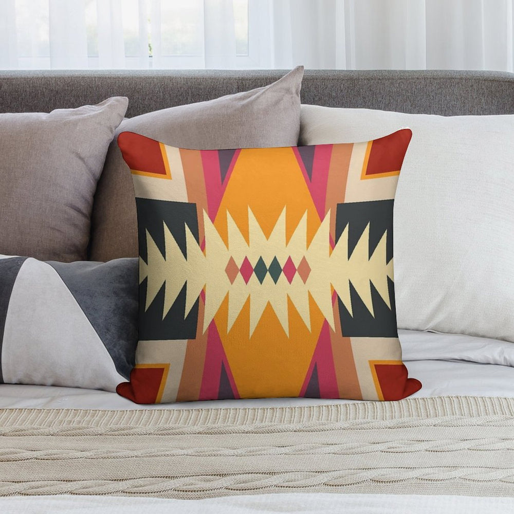 Navajo Design Eight Soft Shrink-Resistant Throw Pillow