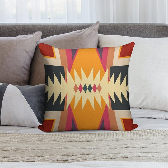 Navajo Design Eight Soft Shrink-Resistant Throw Pillow