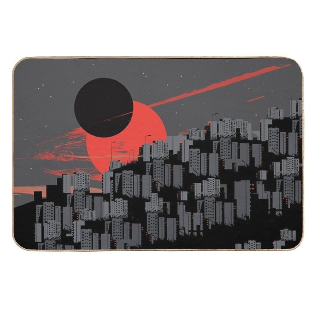 Brutalist Apocalypse  Stain-Proof Bath Mat