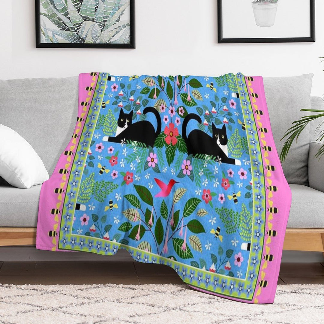 Katie And The Hummingbird Durable Throw Blanket