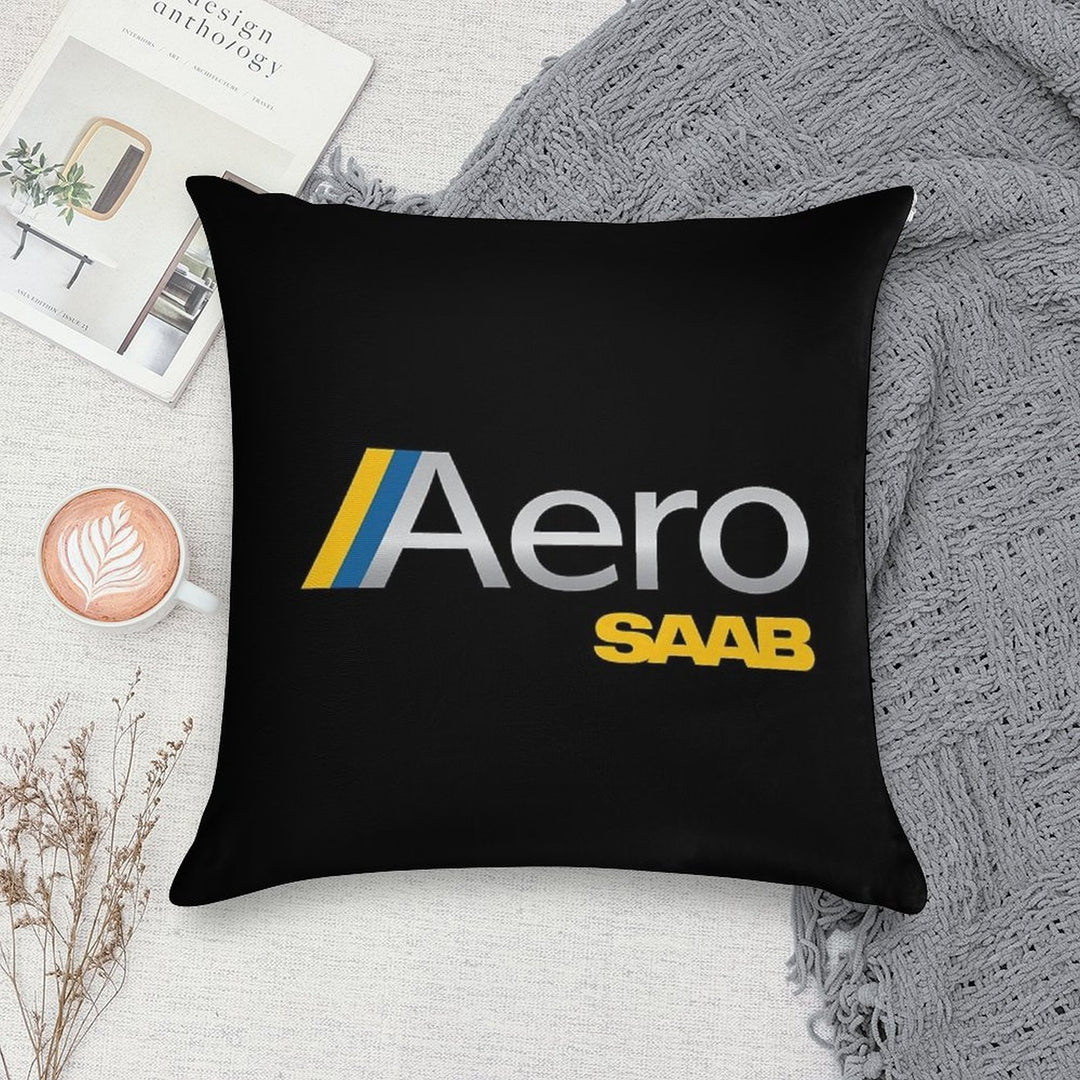 SAAB Turbo Retro Badge Sweden Stripes Soft Ultra-Soft Texture Throw Pillow