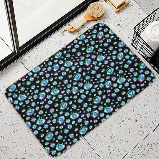 The Eyes of The Beholder Pattern  Rapid-Drying Bath Mat