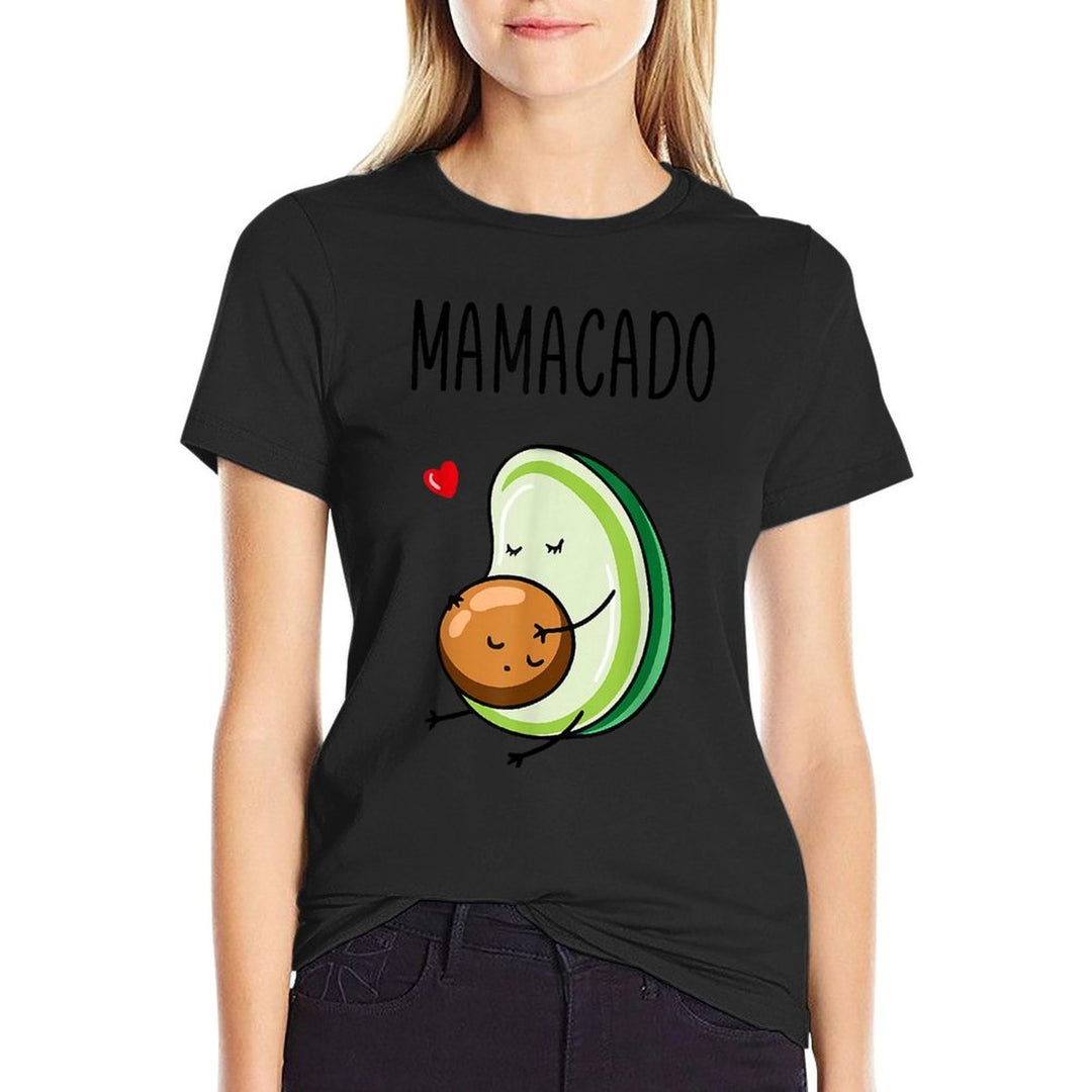 Mamacado Avocado Pregnant Mom Pregnancy Avo  High-quality Stitching T-Shirt