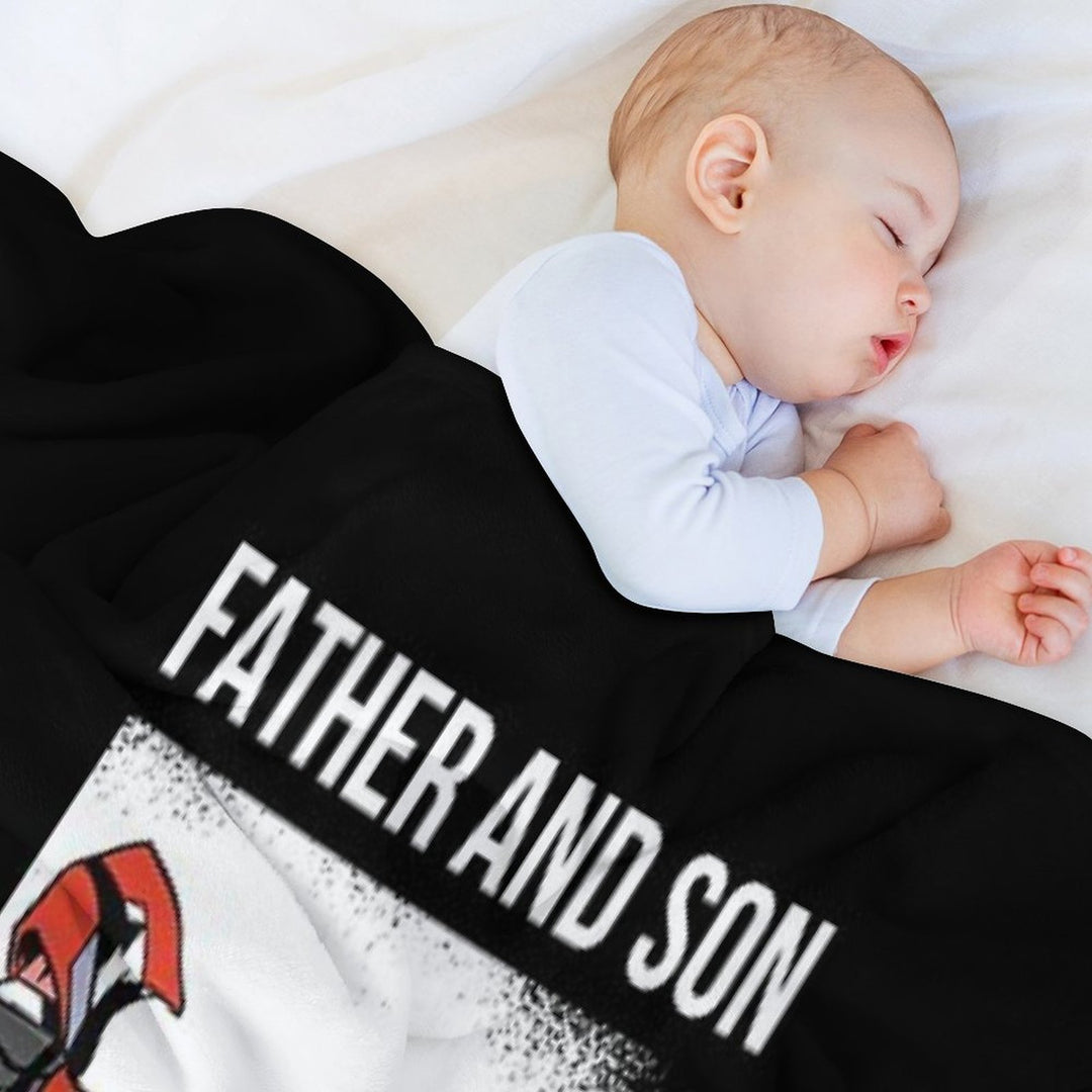 Father And Son, Motocross, Friendship, Motorcycle Comfort Throw Blanket