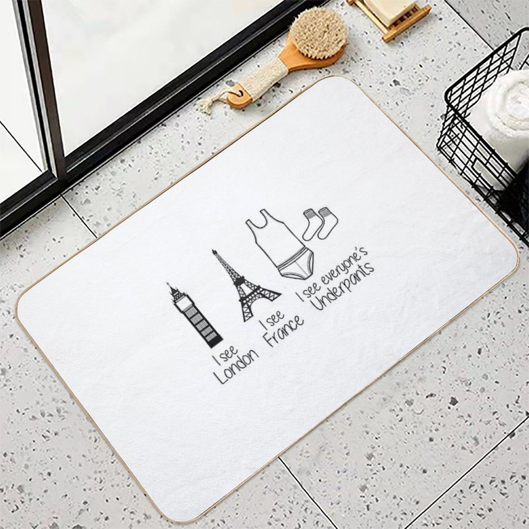 I See London, I See France, I See Everyone's Underpants  Versatile Bath Mat