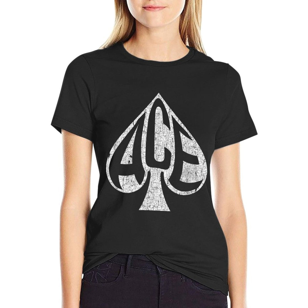 Vintage Ace of Spades Texas Holdem Playing Card  Easy-care T-Shirt