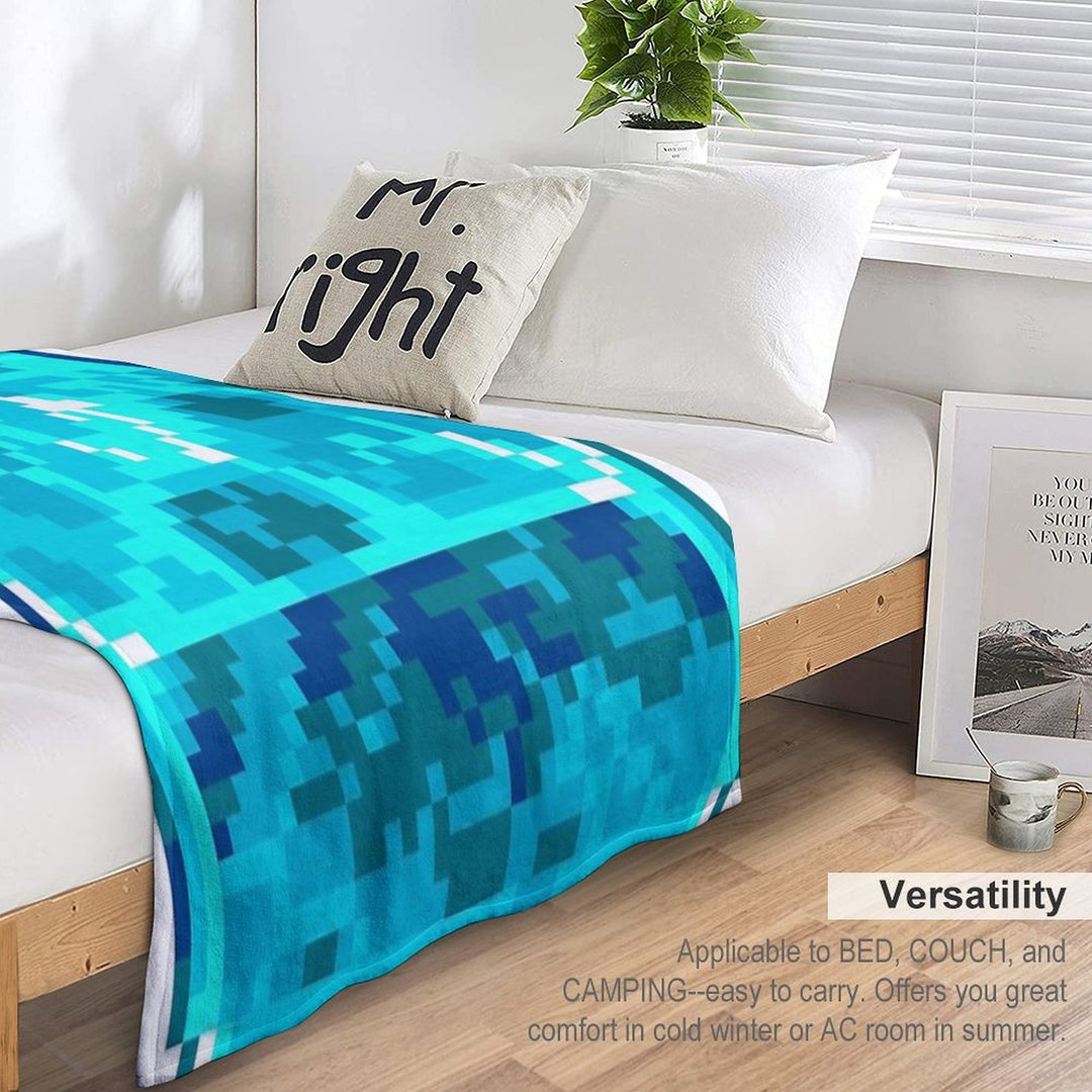 Pixel Water Eco-conscious Throw Blanket