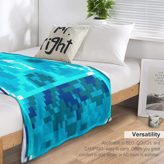 Pixel Water Eco-conscious Throw Blanket