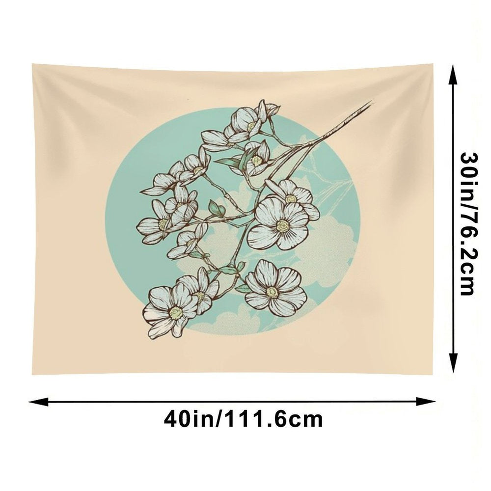 Little White Flowers Tapestry
