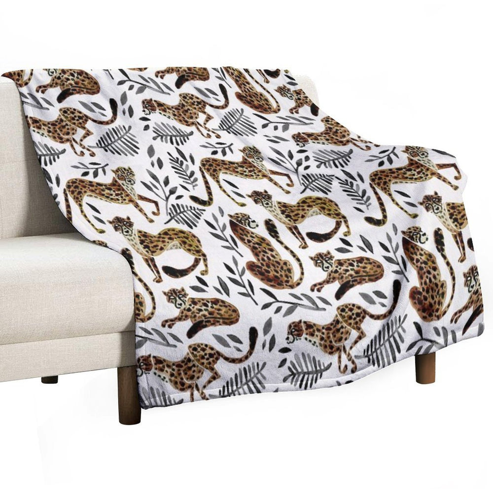 Cheetah Collection – Mocha & Black Palette Gift-ready Throw Blanket