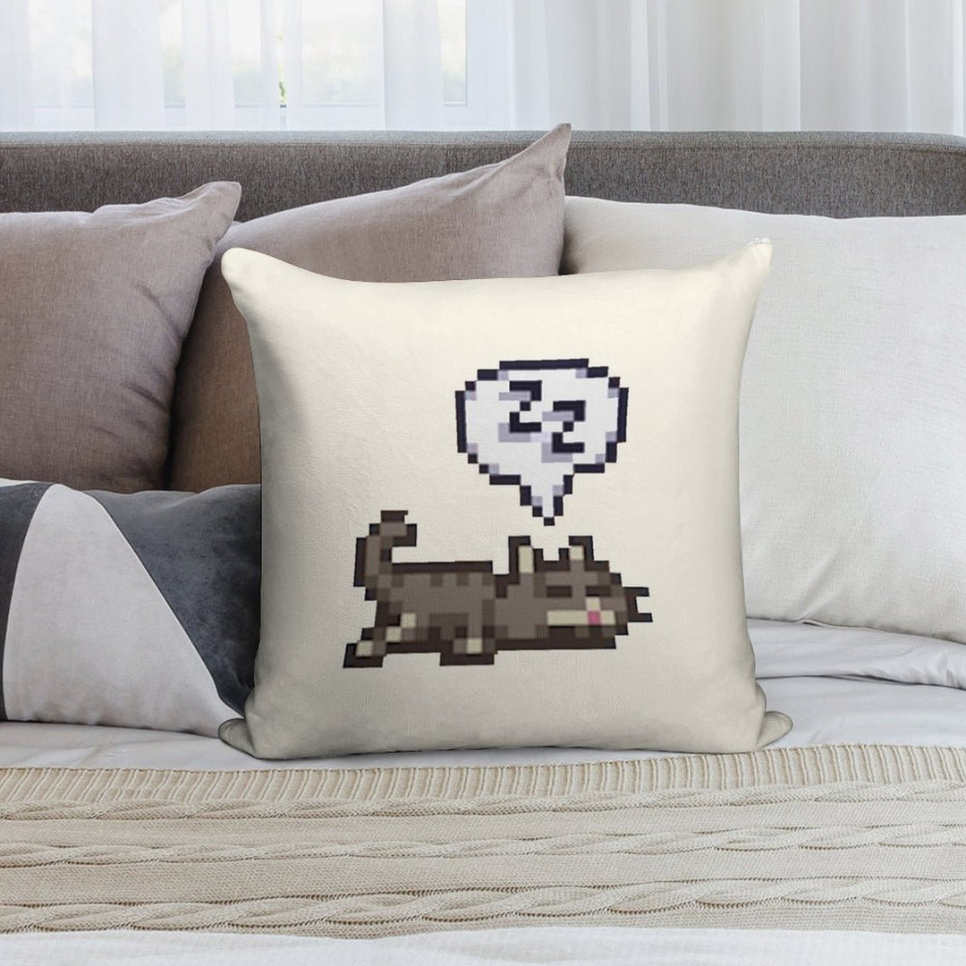 Stardew Valley Sleeping Cat Sploot Soft Style Accent Throw Pillow