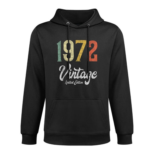 Vintage 1972 Limited Edition 50th Birthday Medium-Weight Fabric Hoodie