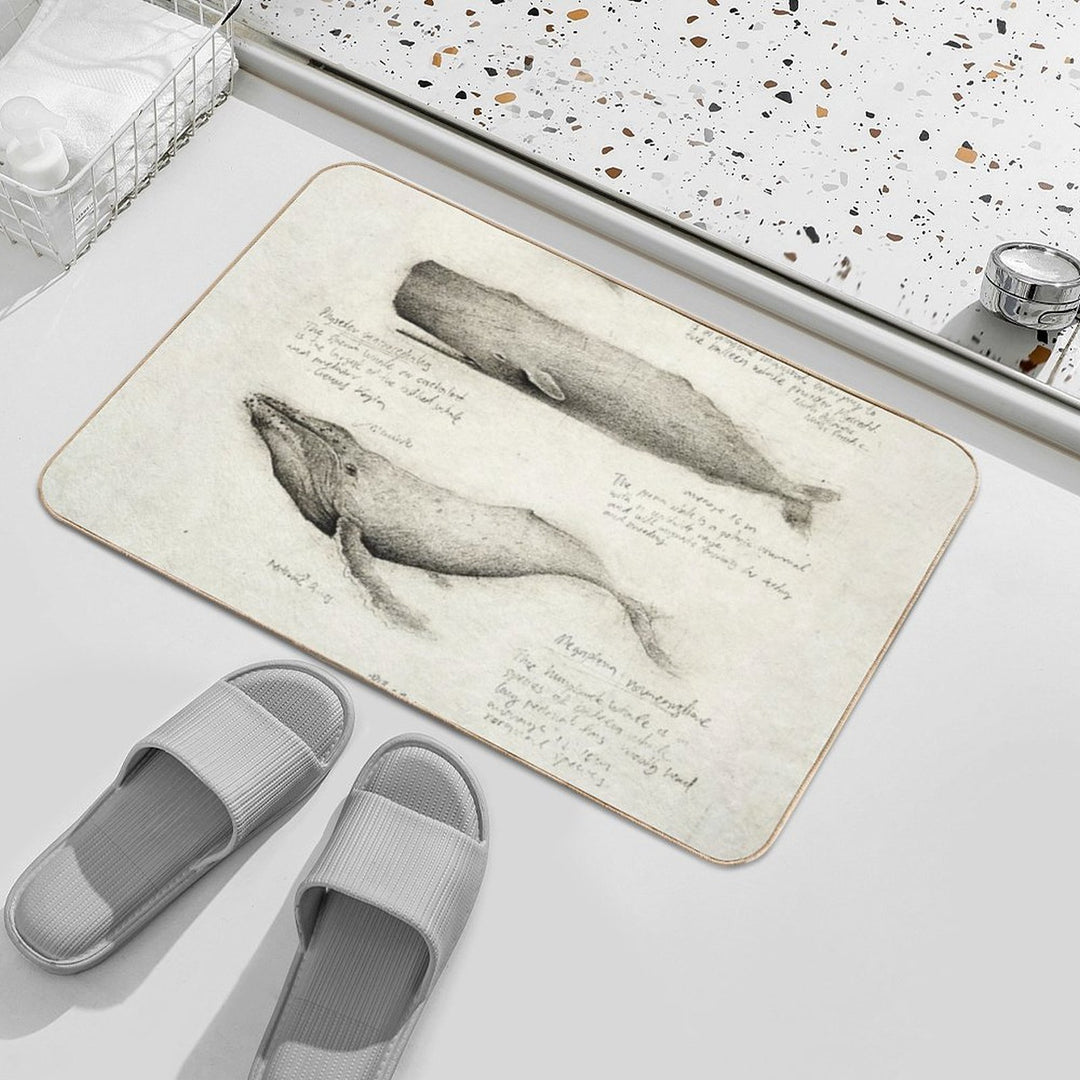Whales  Fade-Resistant Bath Mat