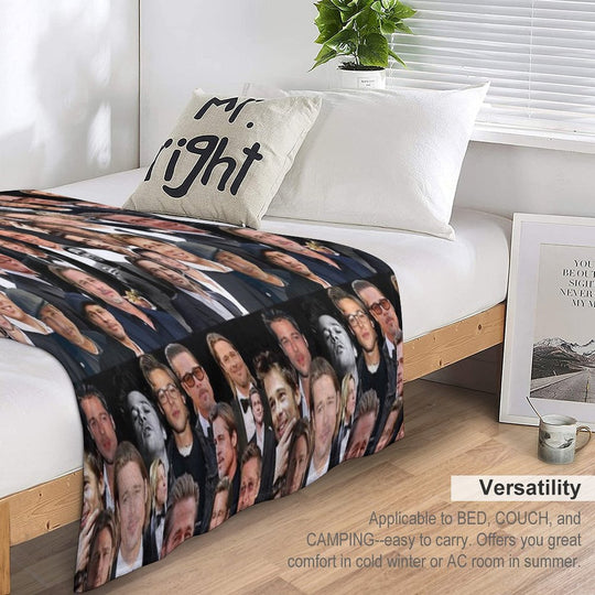 Brad Pitt Sexy Collage Anti-pilling Throw Blanket