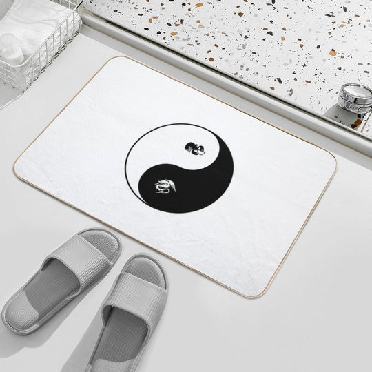 Chaos & Order  Yin & Yang - Jordan Peterson  Versatile Bath Mat