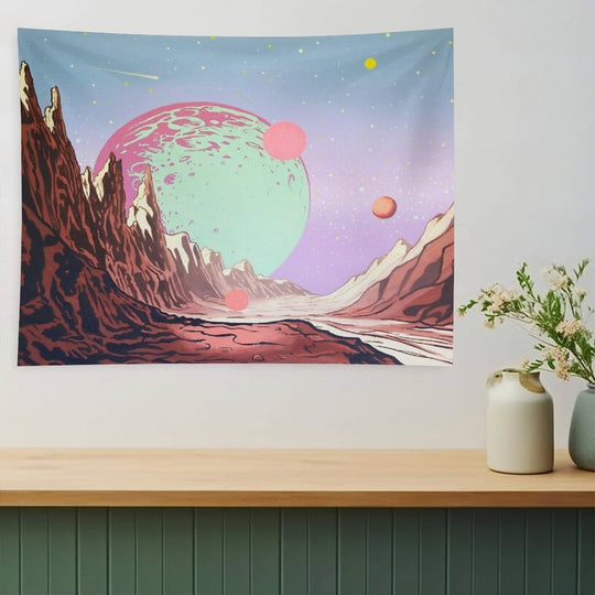 Green Moon Tapestry