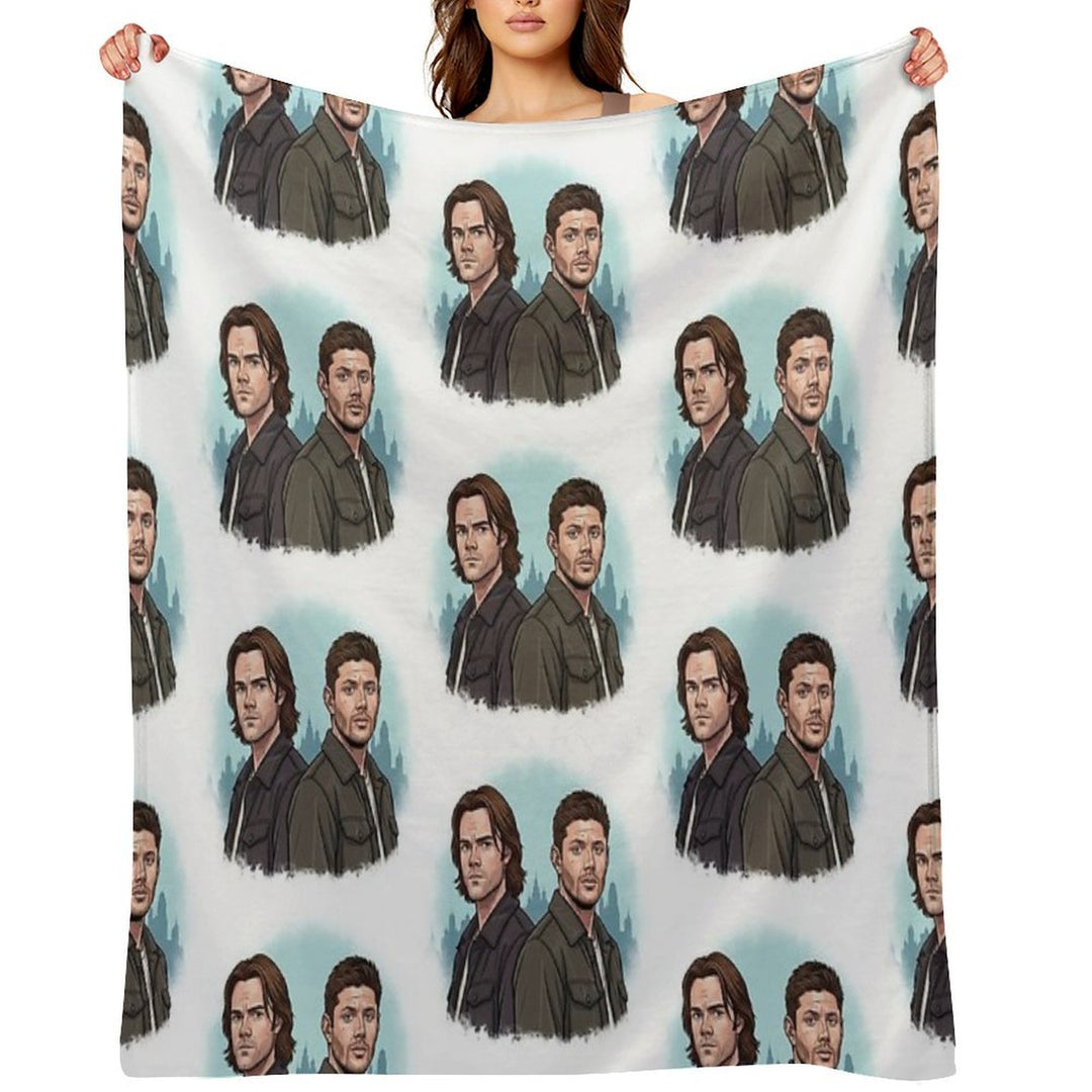 Supernatural - Brothers Sustainable Throw Blanket
