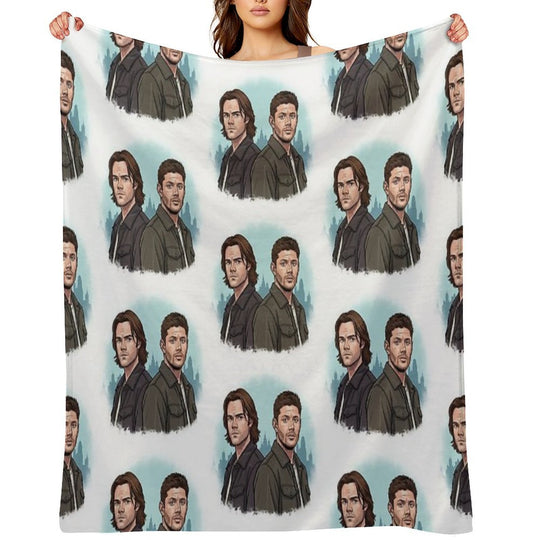 Supernatural - Brothers Sustainable Throw Blanket