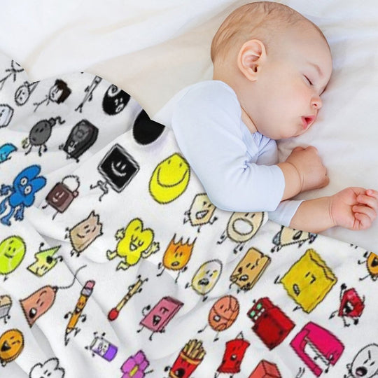 BFDI All Characters (Transparent) Anti-pilling Throw Blanket