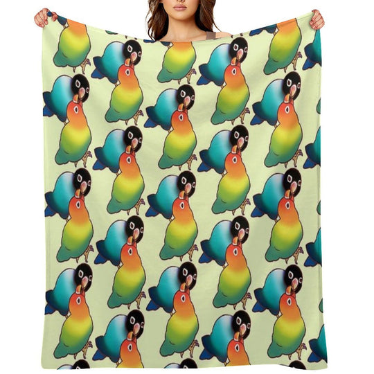 LOVEBIRDS T-SHIRTS Machine-washable Throw Blanket