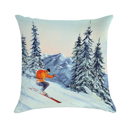 Skiing - The Clear Leader Soft Multiple Sizes Throw Pillow