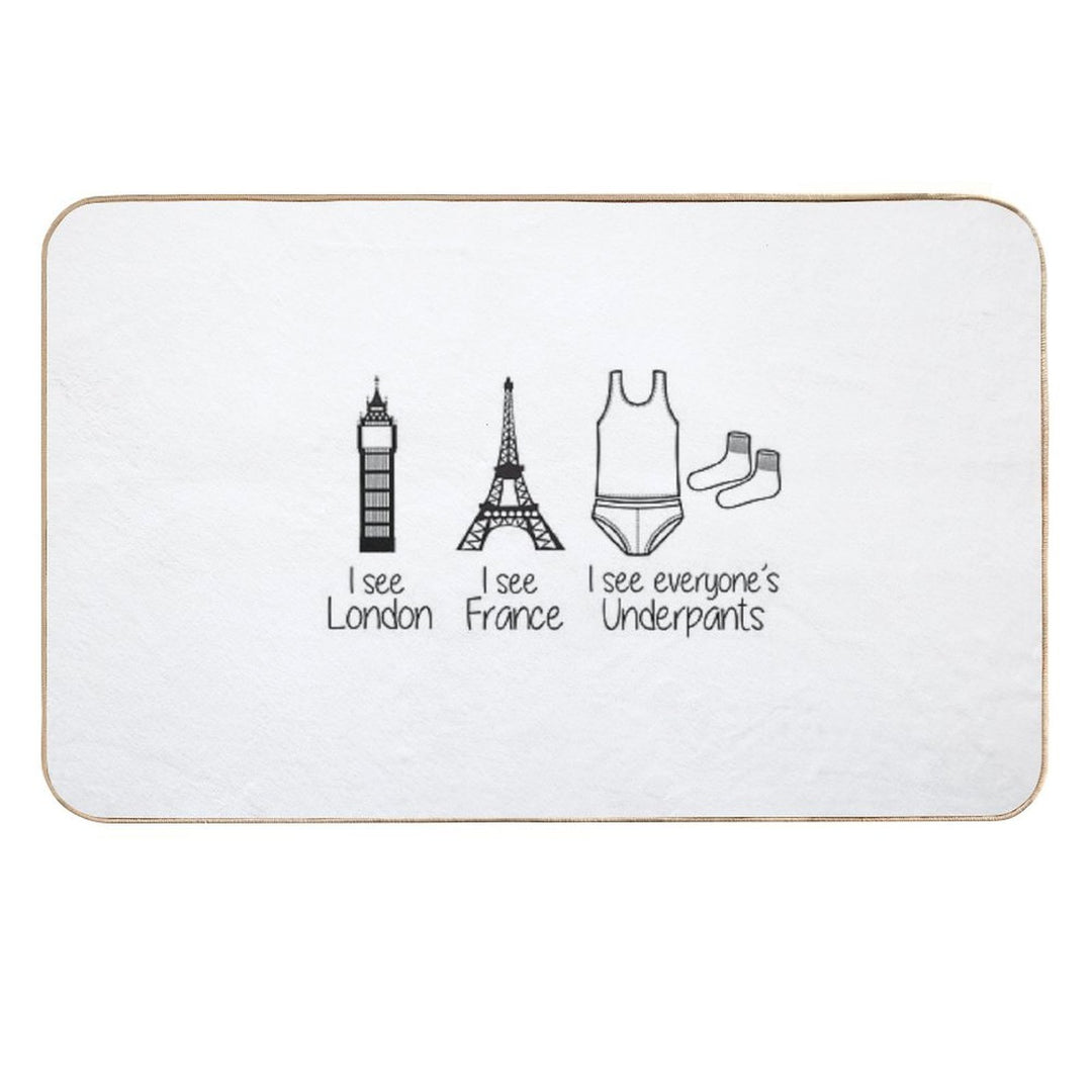 I See London, I See France, I See Everyone's Underpants  Versatile Bath Mat