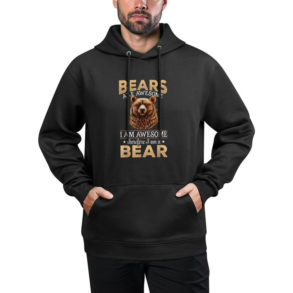Brown Bear Grizzly Animals - Bears Are Awesome Kangaroo Pocket Hoodie