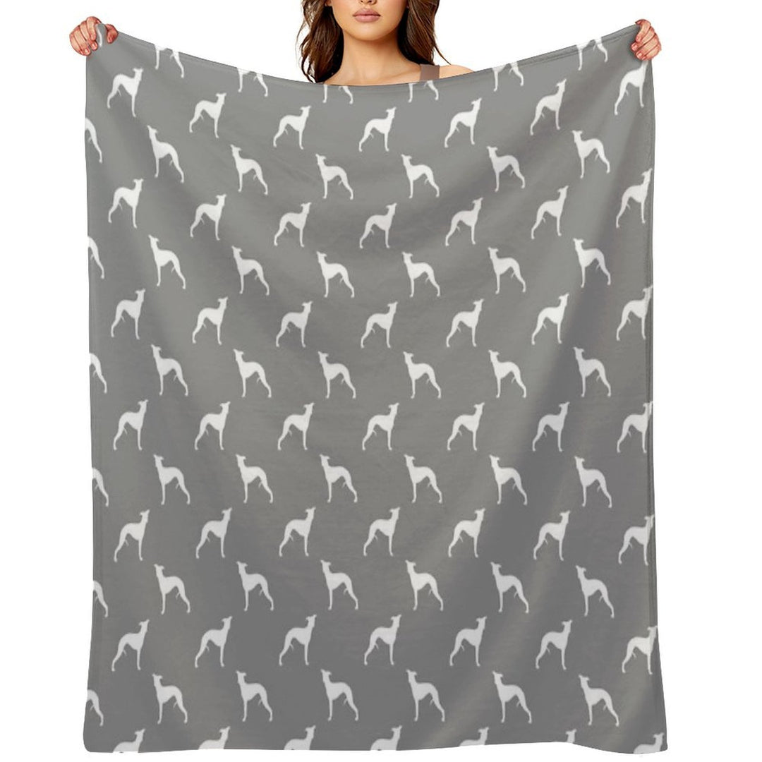 Whippet Silhouette(s) Quick-dry Throw Blanket