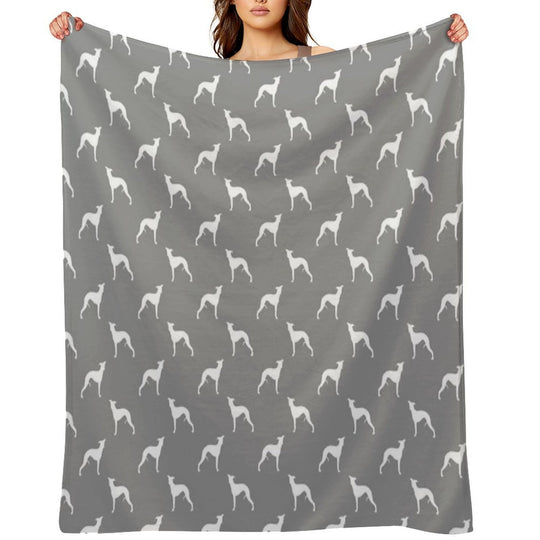 Whippet Silhouette(s) Quick-dry Throw Blanket