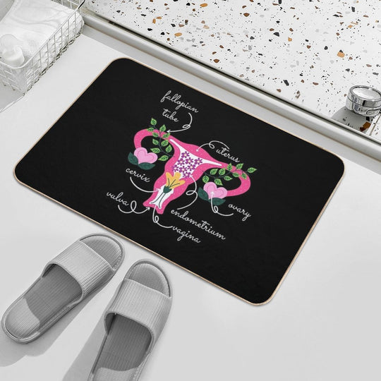 Female Anatomy, Know Your Vagina  Slip-Resistant Bath Mat