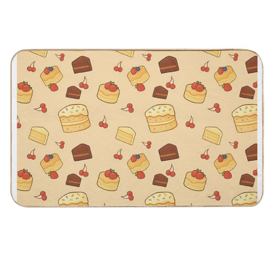 Cute Cakes in Cute Sweet Colors  Dirt-Trapping Bath Mat