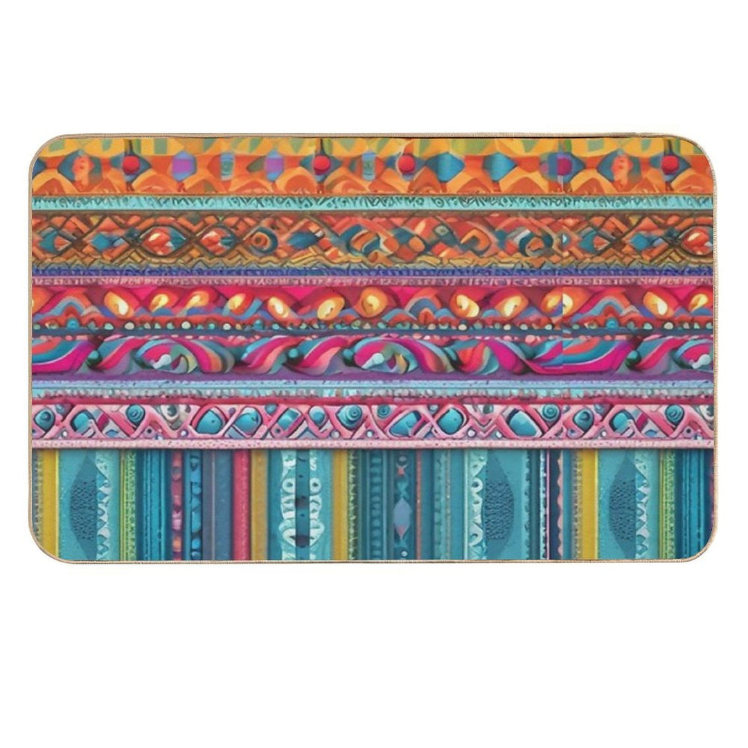 Colorful Patterns  Absorbent Bath Mat