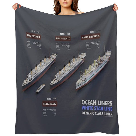 Ocean Liners - White Star Line Anti-pilling Throw Blanket
