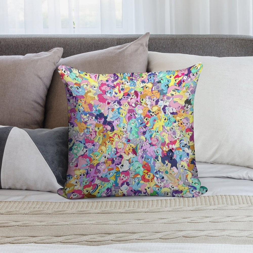Everypony Mess Soft Anti-Pilling Throw Pillow