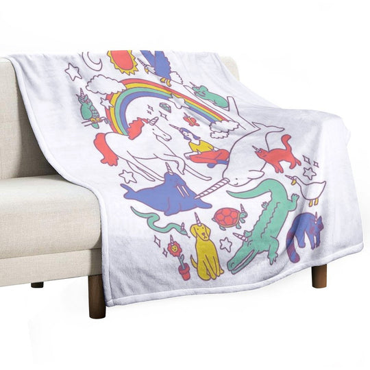 Unicorns! Plush Throw Blanket