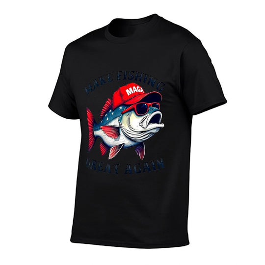 Maga Fishing Make Fishing Great Again  Fade-proof Color T-Shirt