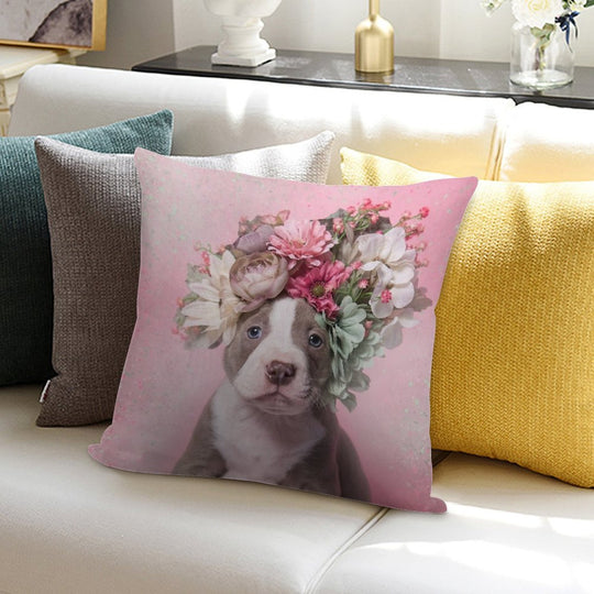 Flower Power, Frito Soft Hidden Zipper Throw Pillow