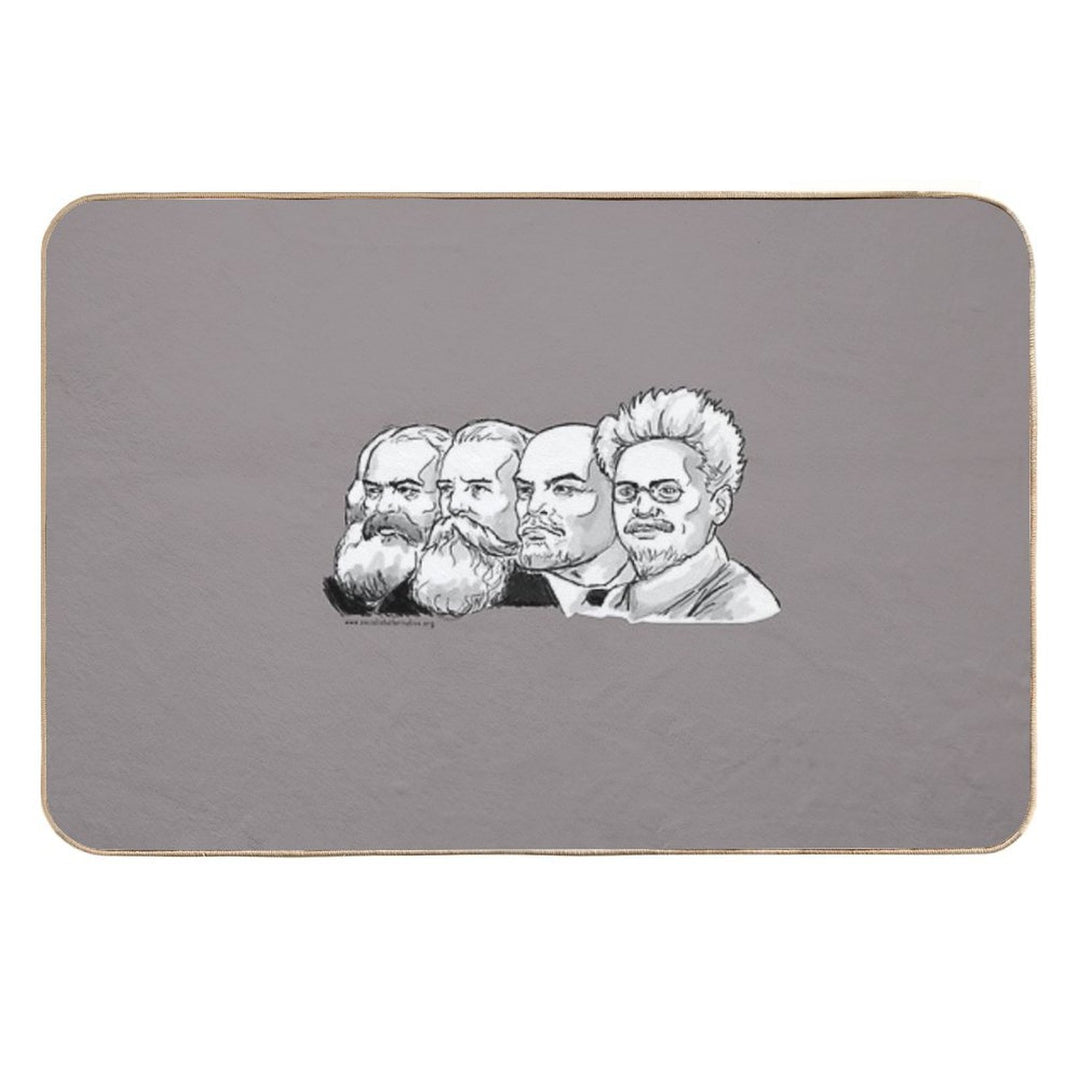 Marx, Engels, Lenin, Trotsky  Fade-Resistant Bath Mat